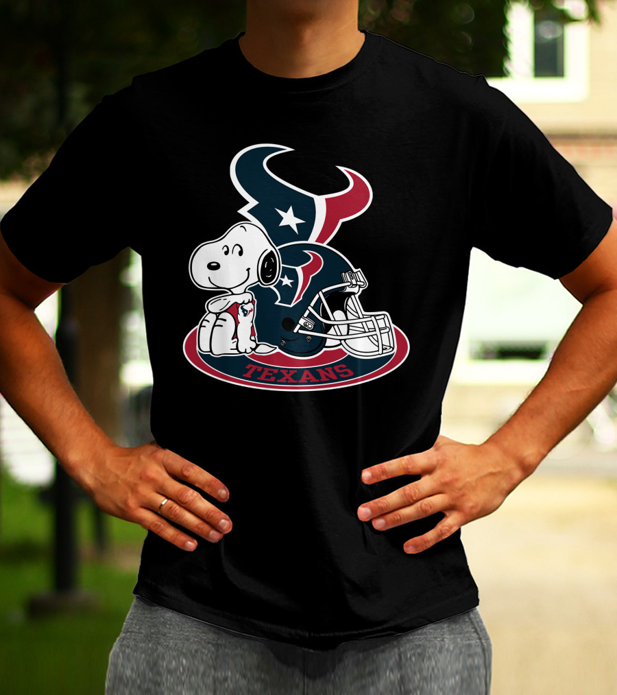 Houston Texans Snoopy Helmet T-Shirt