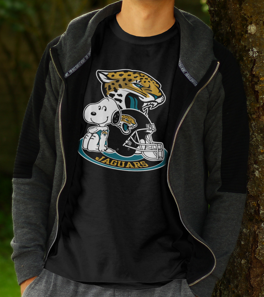 Jacksonville Jaguars Snoopy Helmet T-Shirt