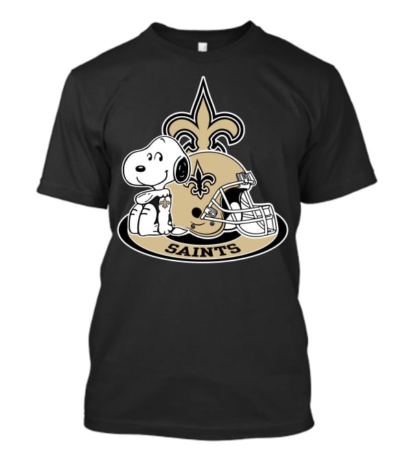Snoopy New Orleans Saints Football Helmet Fleur-De-Lis T-Shirt