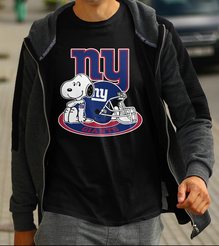 Ny Giants Snoopy Helmet Football T-Shirt