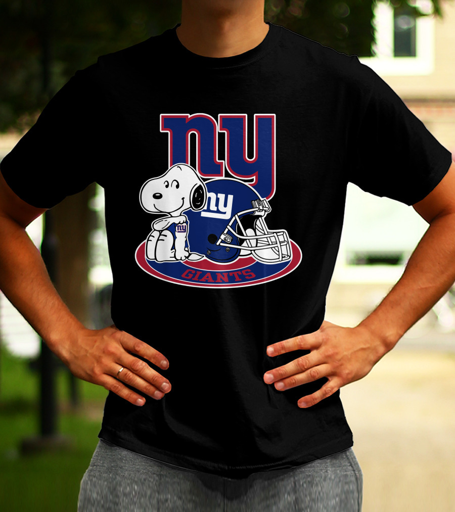 Ny Giants Snoopy Helmet Football T-Shirt