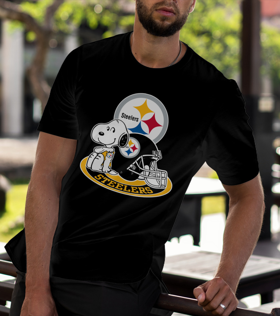 Steelers Snoopy Pittsburgh Helmet Nfl Peanuts Football Combination T-Shirt