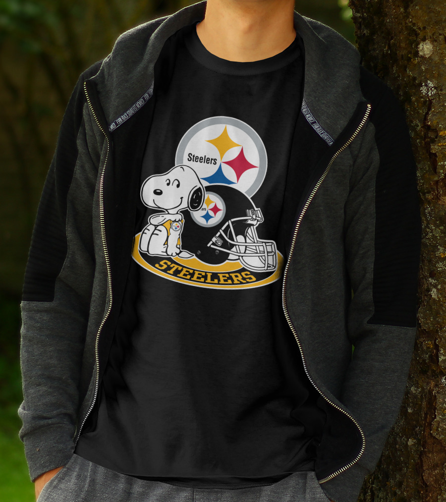 Steelers Snoopy Pittsburgh Helmet Nfl Peanuts Football Combination T-Shirt