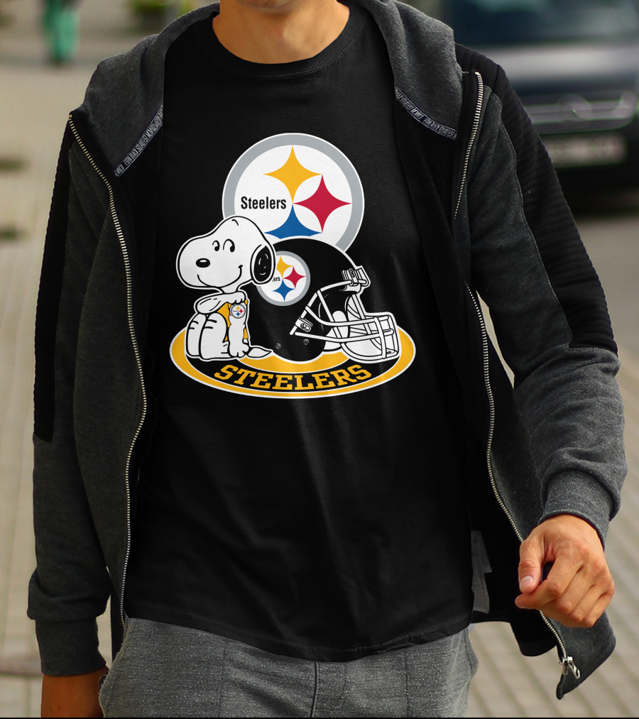 Steelers Snoopy Pittsburgh Helmet Nfl Peanuts Football Combination T-Shirt