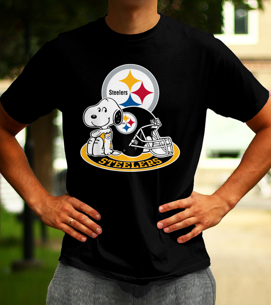 Steelers Snoopy Pittsburgh Helmet Nfl Peanuts Football Combination T-Shirt