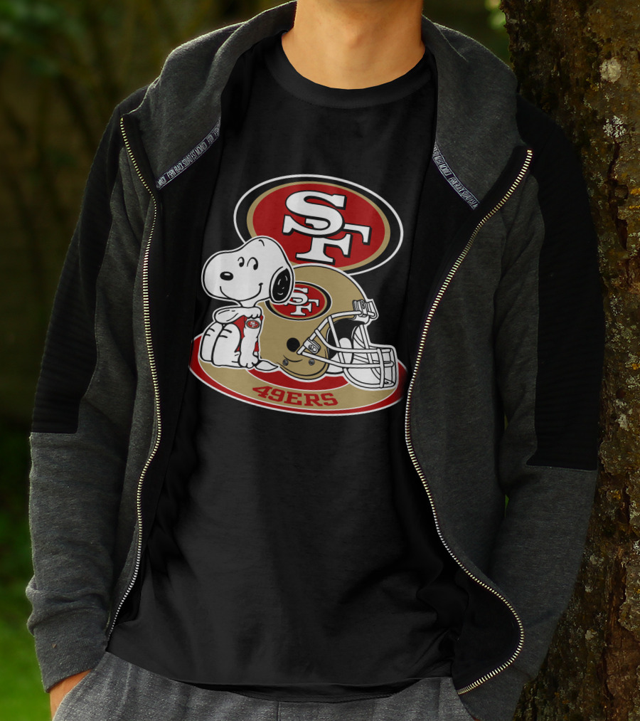 San Francisco 49ers Sf Snoopy Football Helmet 49ers T-Shirt
