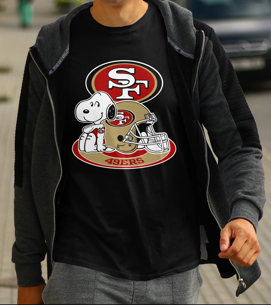 San Francisco 49ers Sf Snoopy Football Helmet 49ers T-Shirt