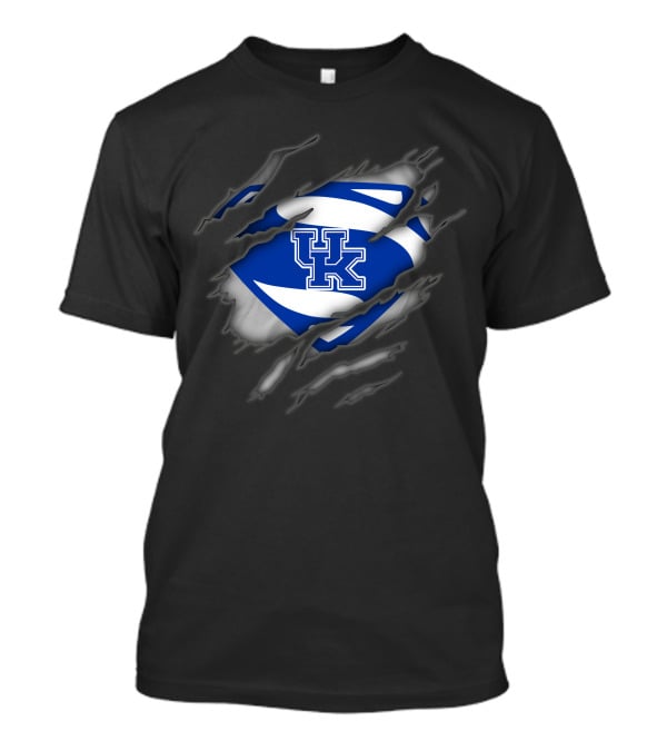 Kentucky Wildcats Uk Logo Superman T-Shirt