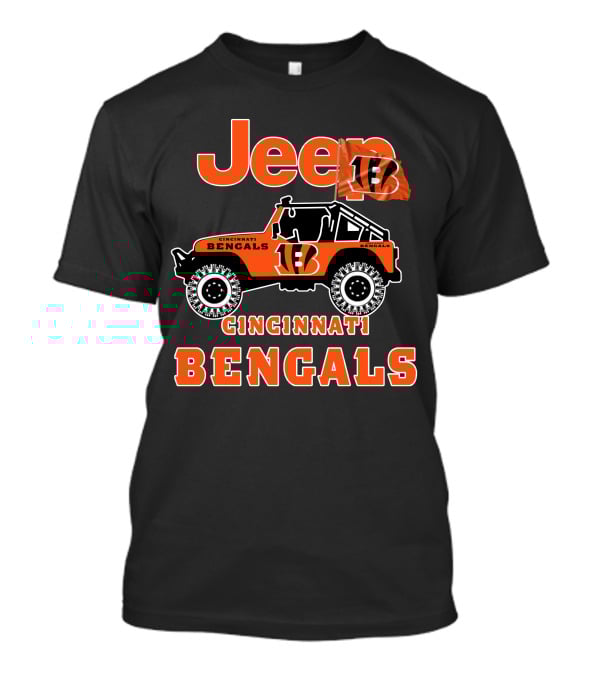 Jeep Cincinnati Bengals 18 Flag T-Shirt