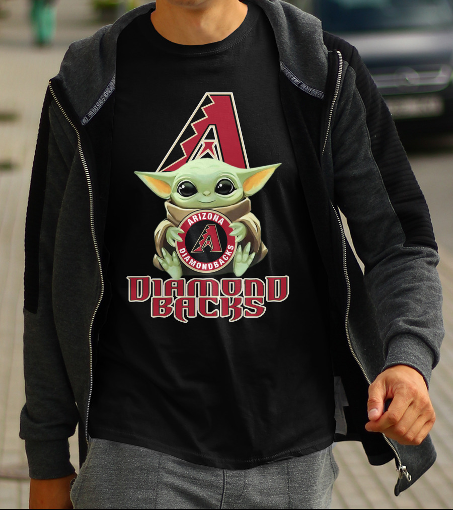 Arizona Diamondbacks Baby Yoda Holding Team T-Shirt