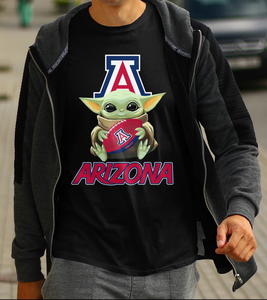 Arizona Wildcats Baby Yoda Football Fan T-Shirt