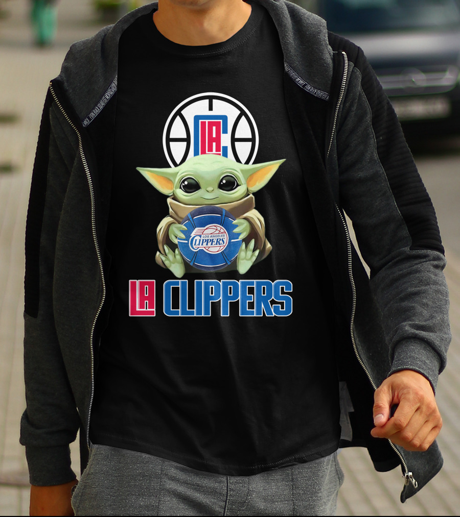 La Clippers Baby Yoda Los Angeles Basketball Fan Gear T-Shirt