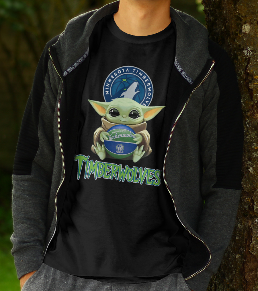 Minnesota Timberwolves Baby Yoda Basketball T-Shirt