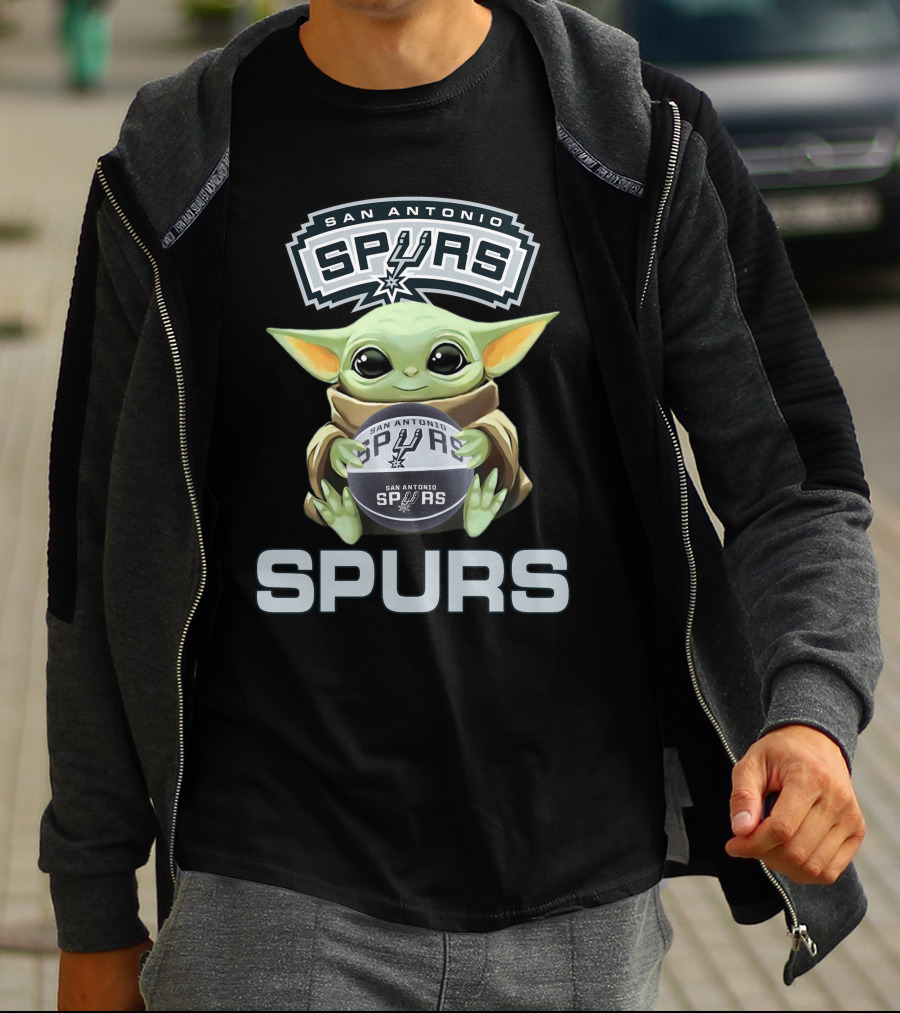 San Antonio Spurs Baby Yoda Basketball Fan T-Shirt