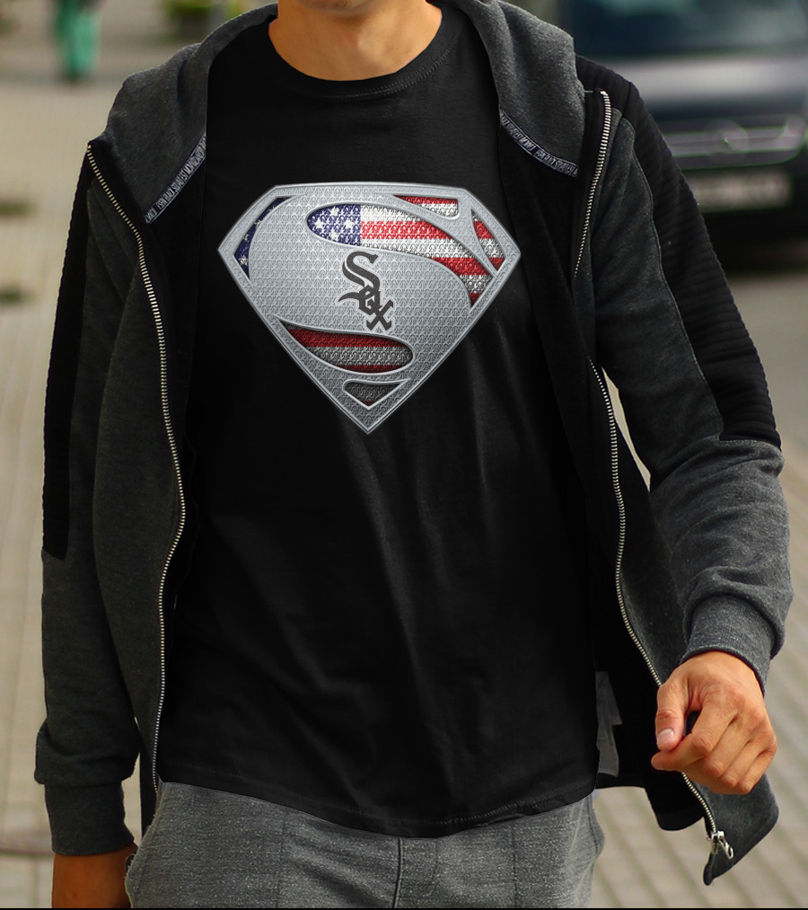Chicago White Sox American Flag Superman T-Shirt