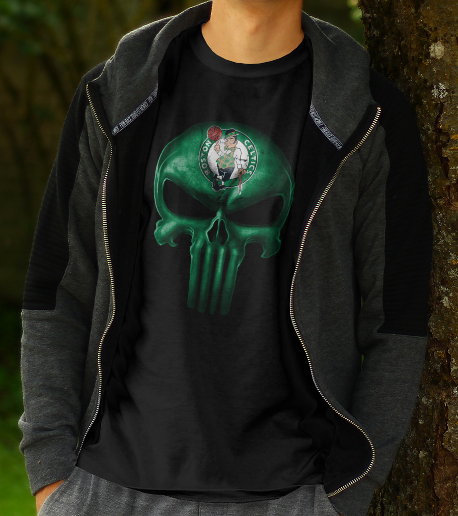 Boston Celtics Green Skull T-Shirt