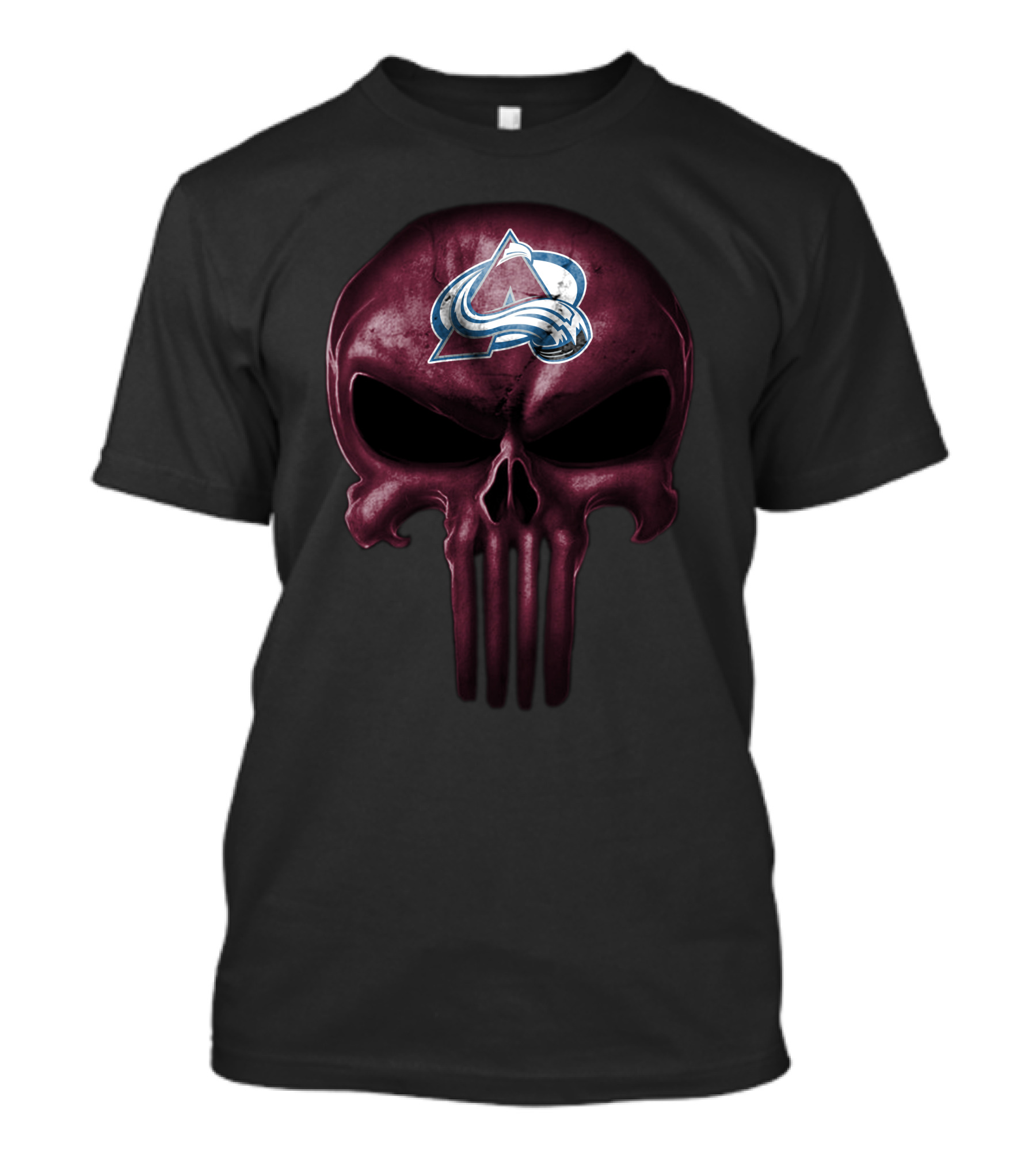 Colorado Avalanche Logo Skull T-Shirt