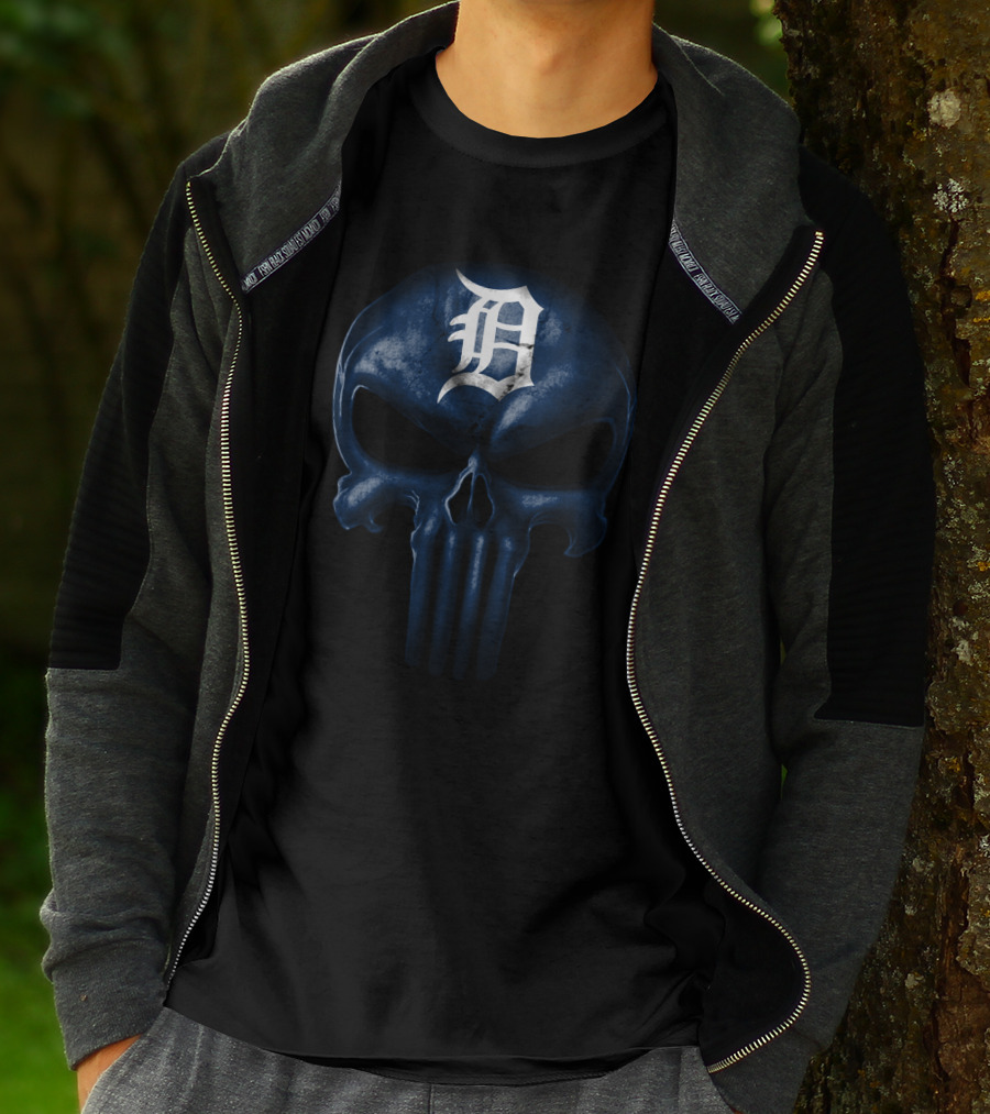 Detroit Tigers Skull T-Shirt