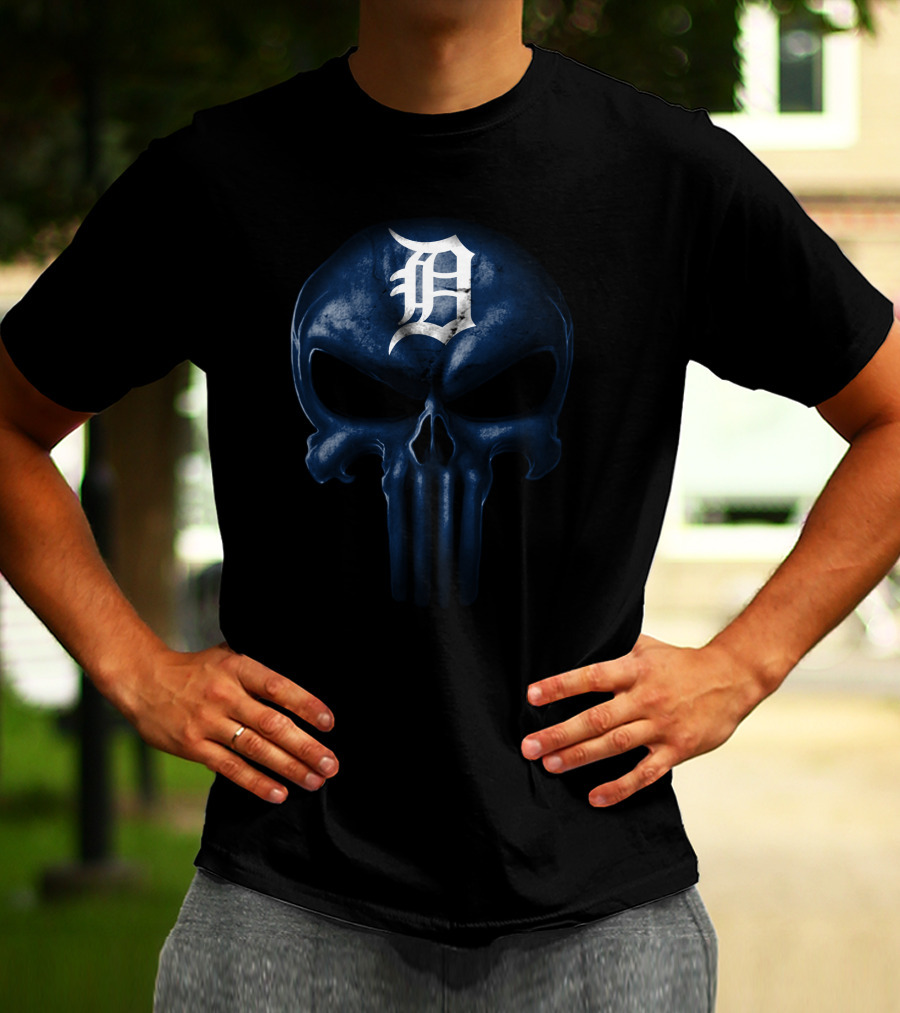 Detroit Tigers Skull T-Shirt