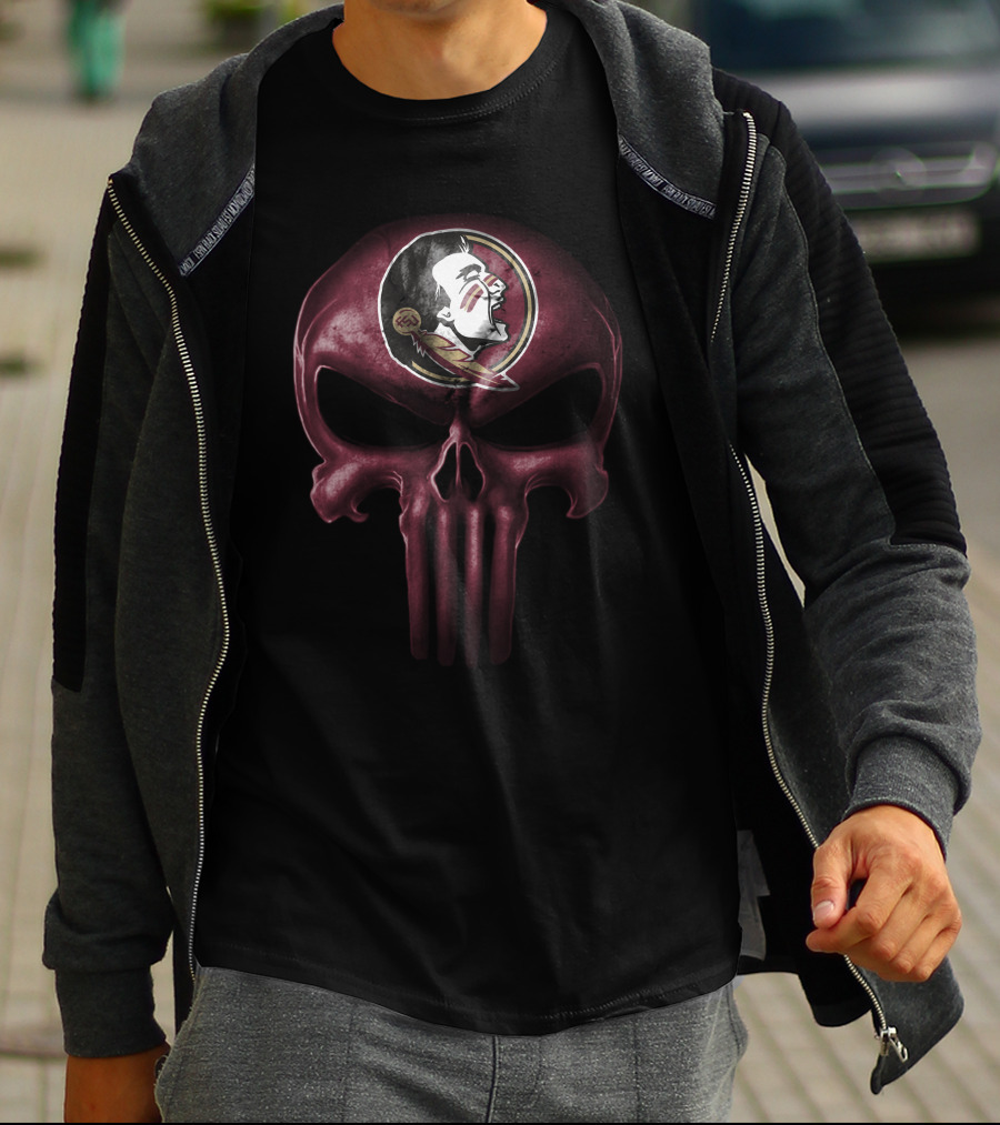 Florida State Seminoles Skull Punisher T-Shirt