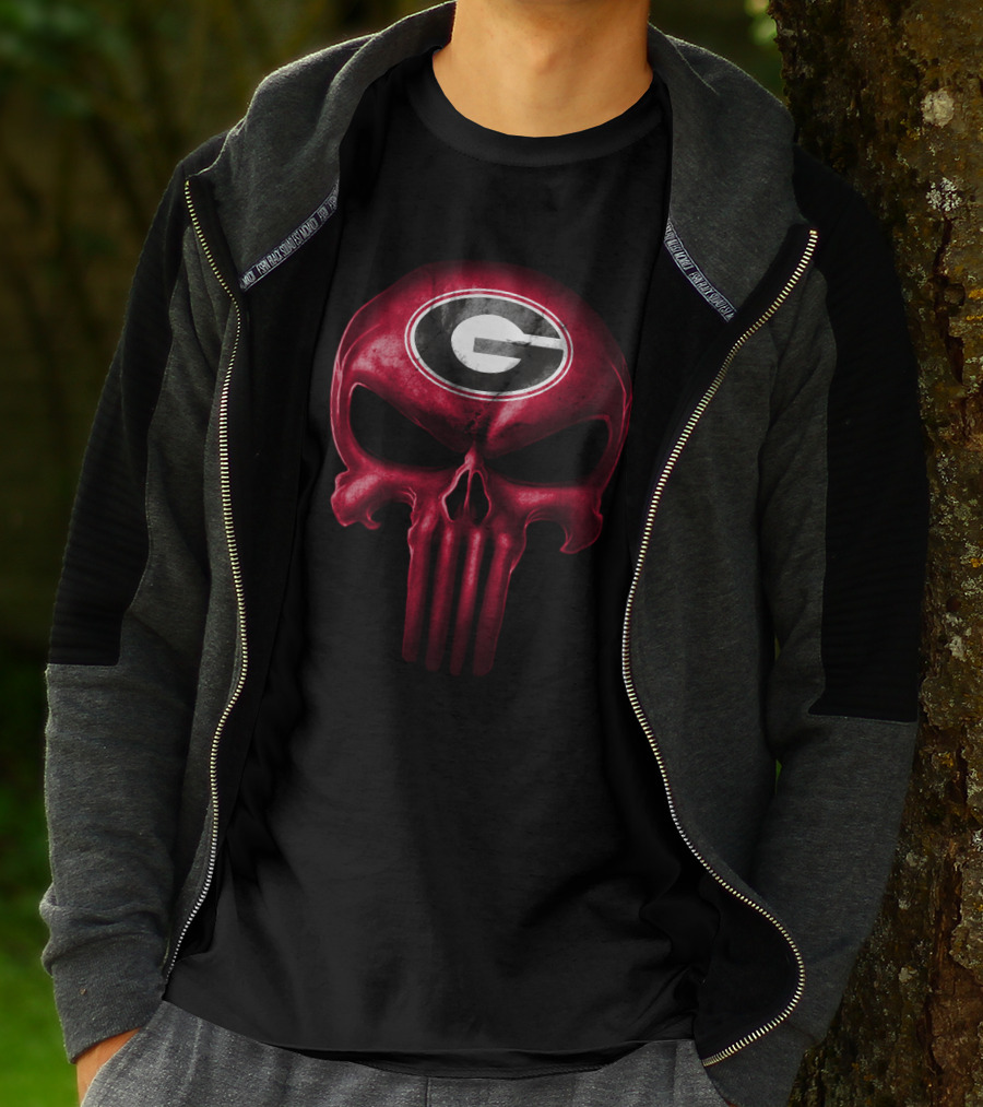 Georgia Bulldogs Skull T-Shirt