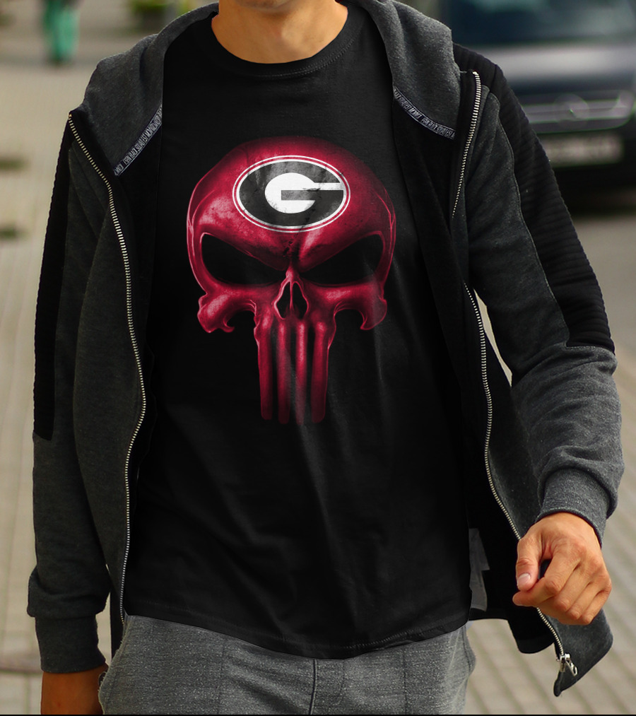 Georgia Bulldogs Skull T-Shirt