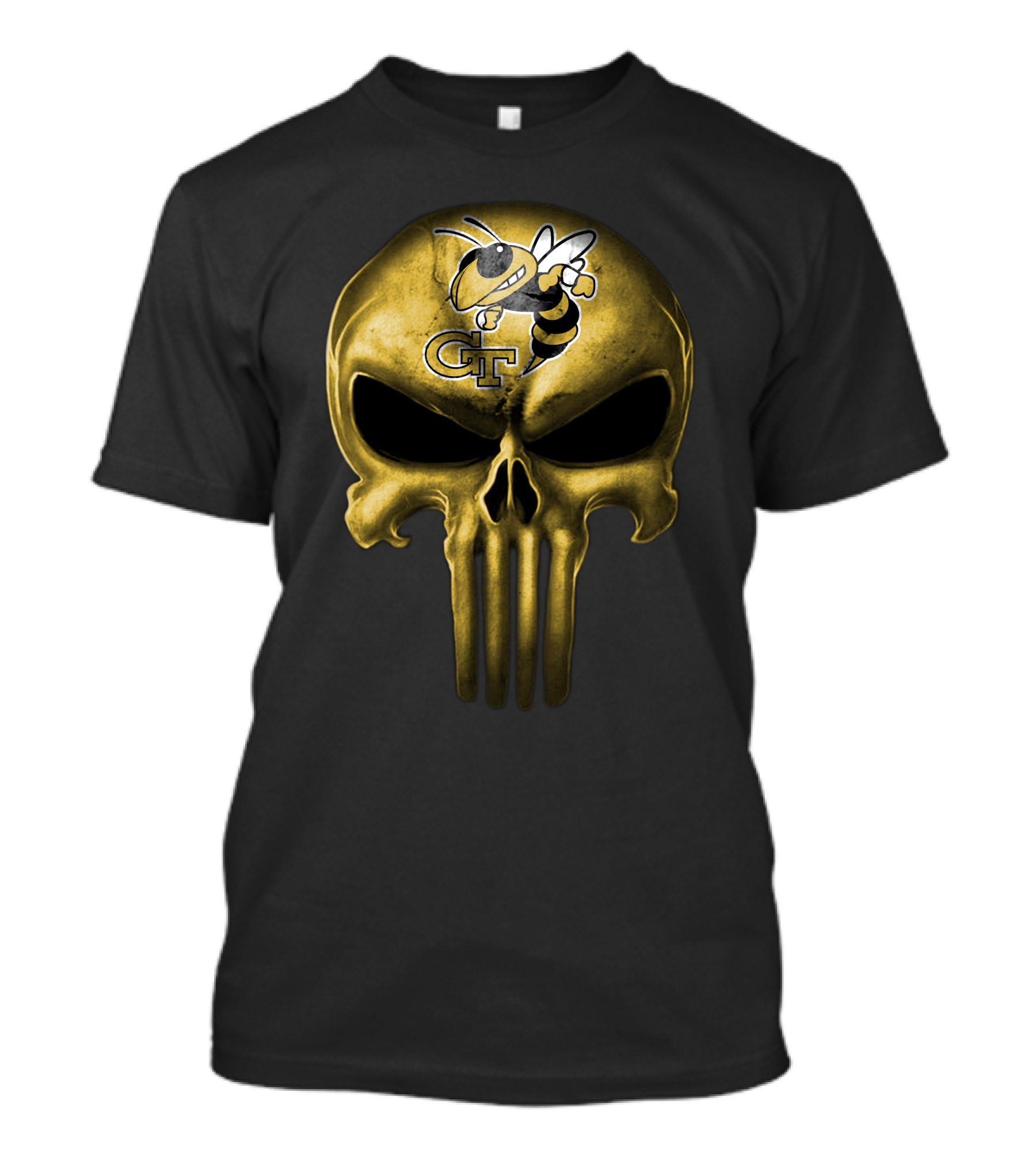 Georgia Tech Yellow Jackets Skull Gt T-Shirt