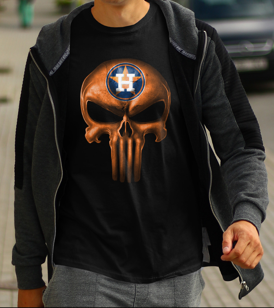 Houston Astros Skull T-Shirt