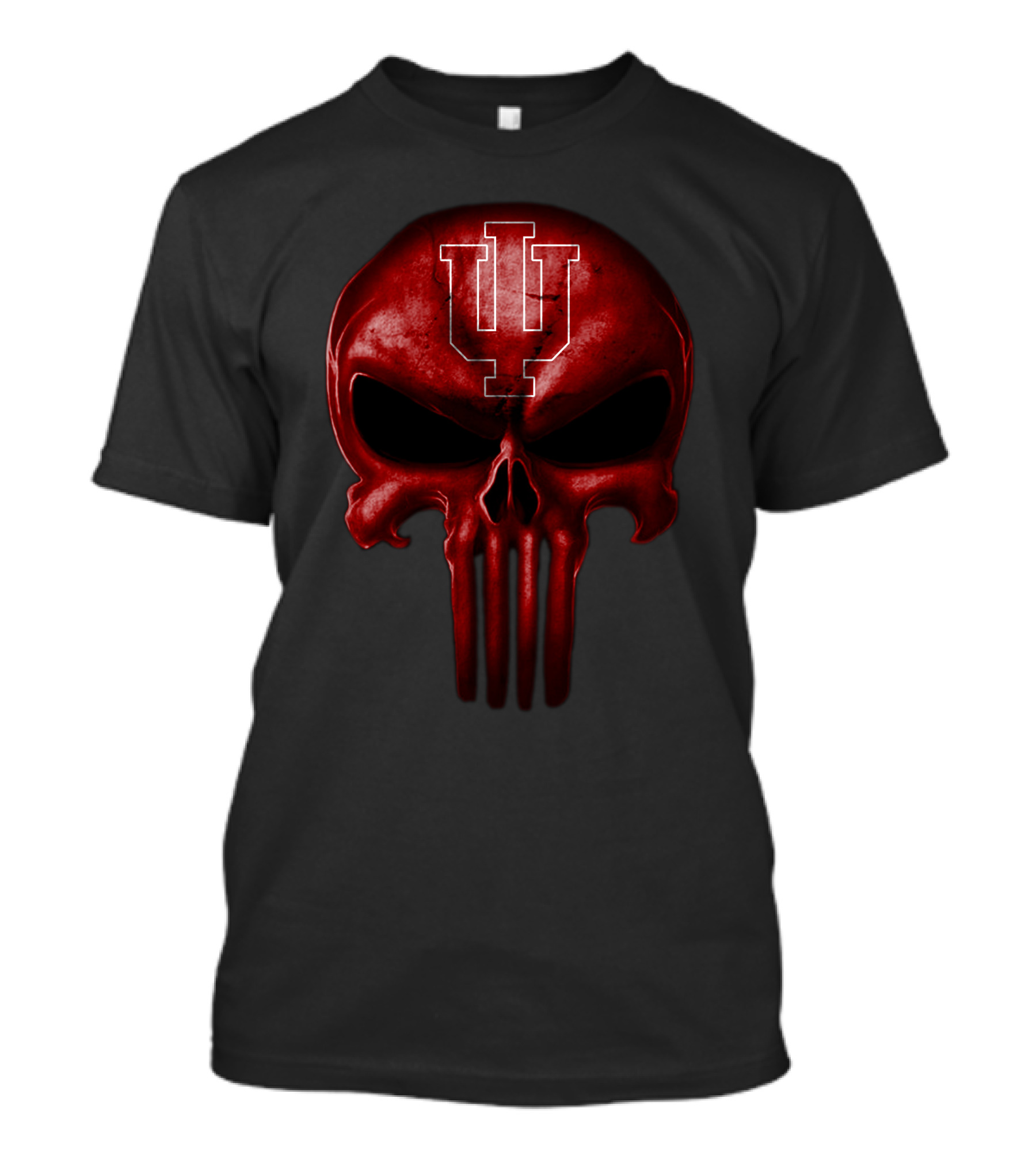 Indiana Hoosiers Crimson Skull T-Shirt