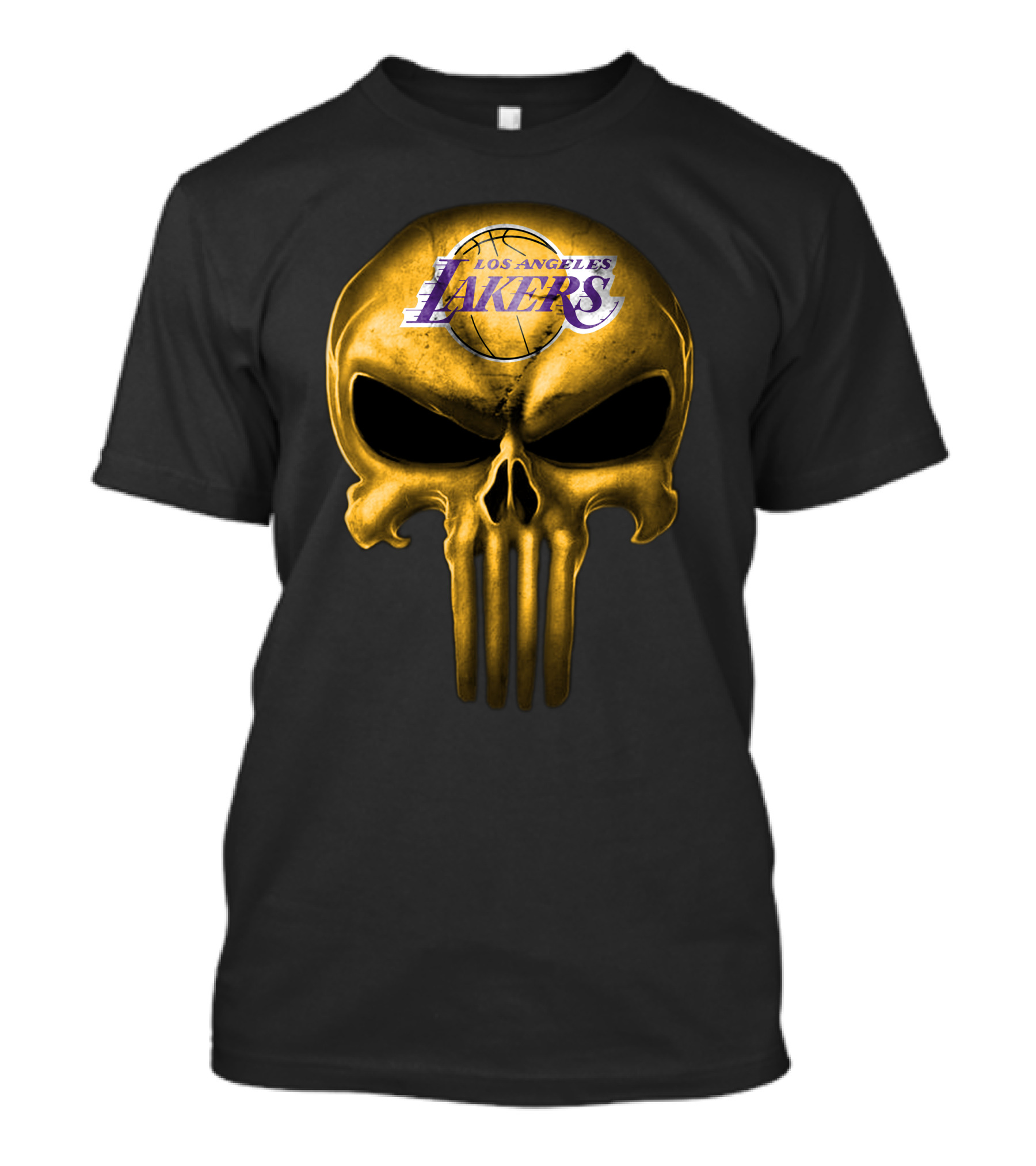Los Angeles Lakers Skull Basketball T-Shirt