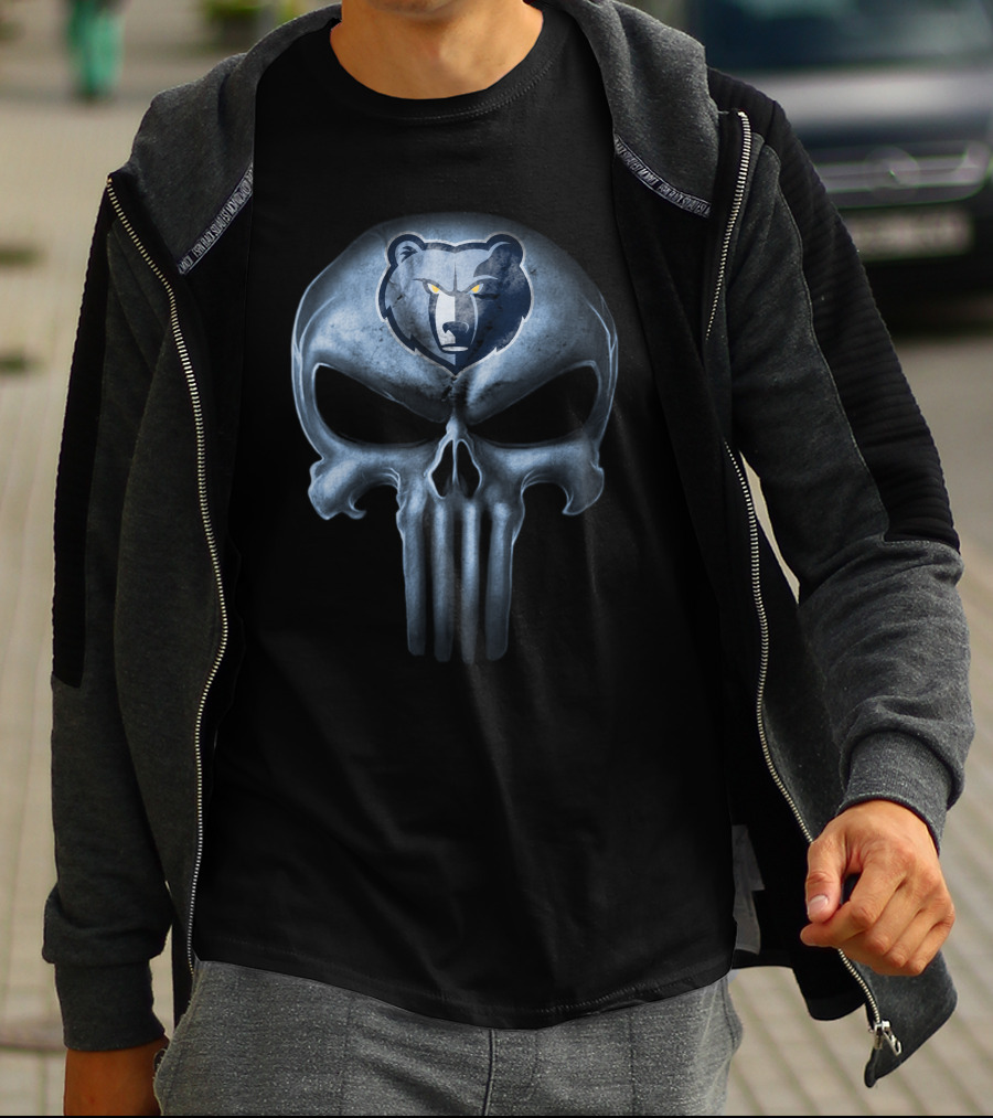 Memphis Grizzlies Skull Punisher T-Shirt