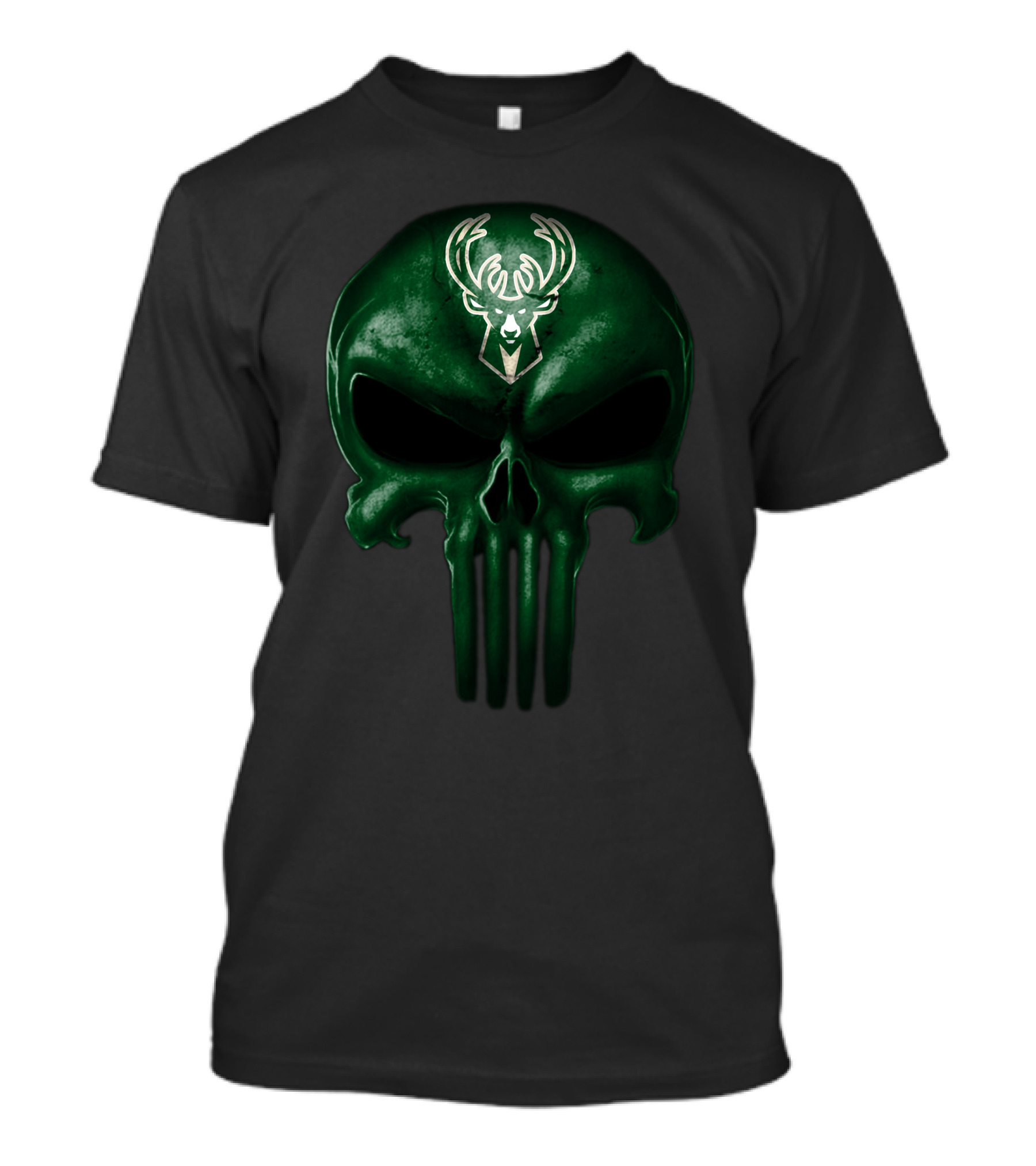Milwaukee Bucks Skull Symbol With Team T-Shirt