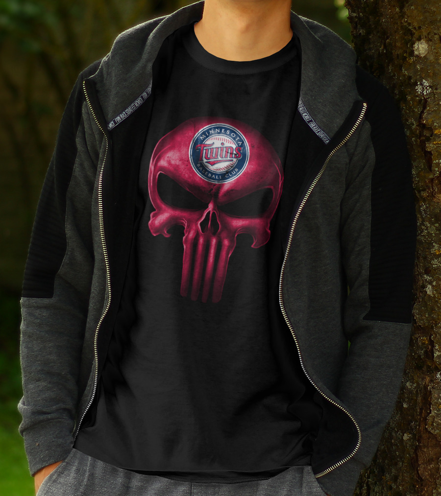 Minnesota Twins Baseball Club Skull T-Shirt