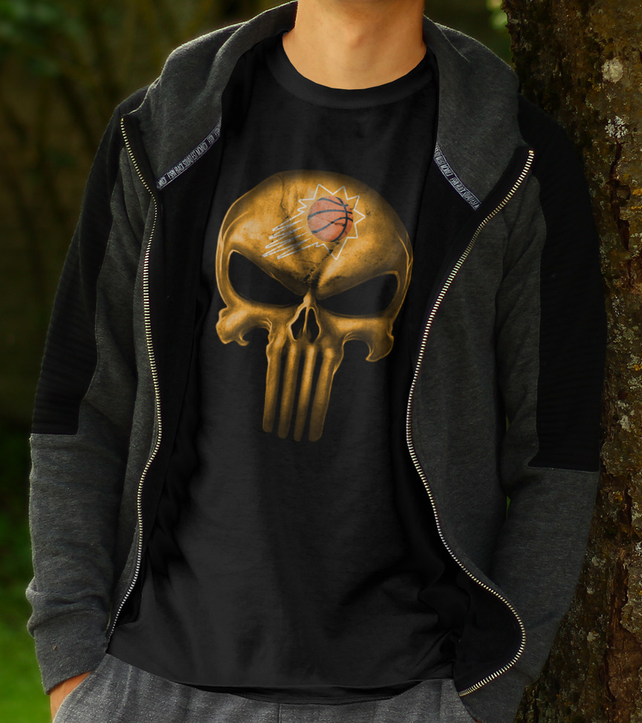Phoenix Suns Skull Basketball Punisher T-Shirt