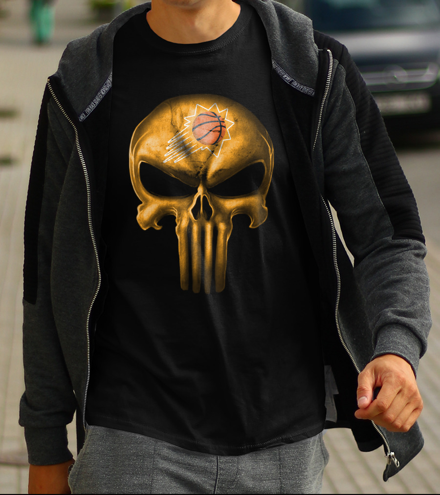 Phoenix Suns Skull Basketball Punisher T-Shirt