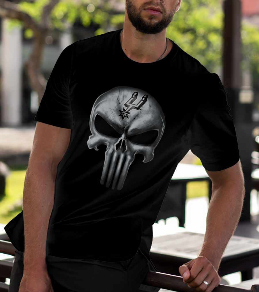 San Antonio Spurs Punisher Skull T-Shirt