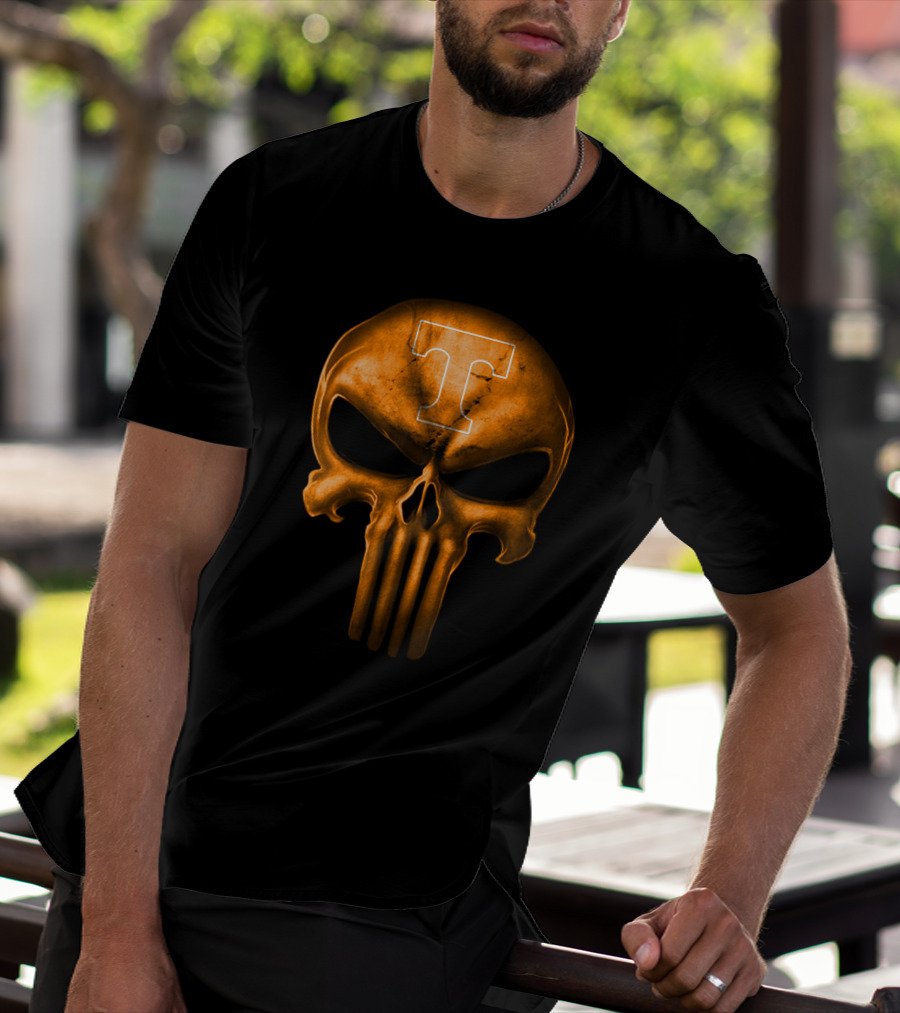 Tennessee Volunteers Skull Punisher Style T-Shirt