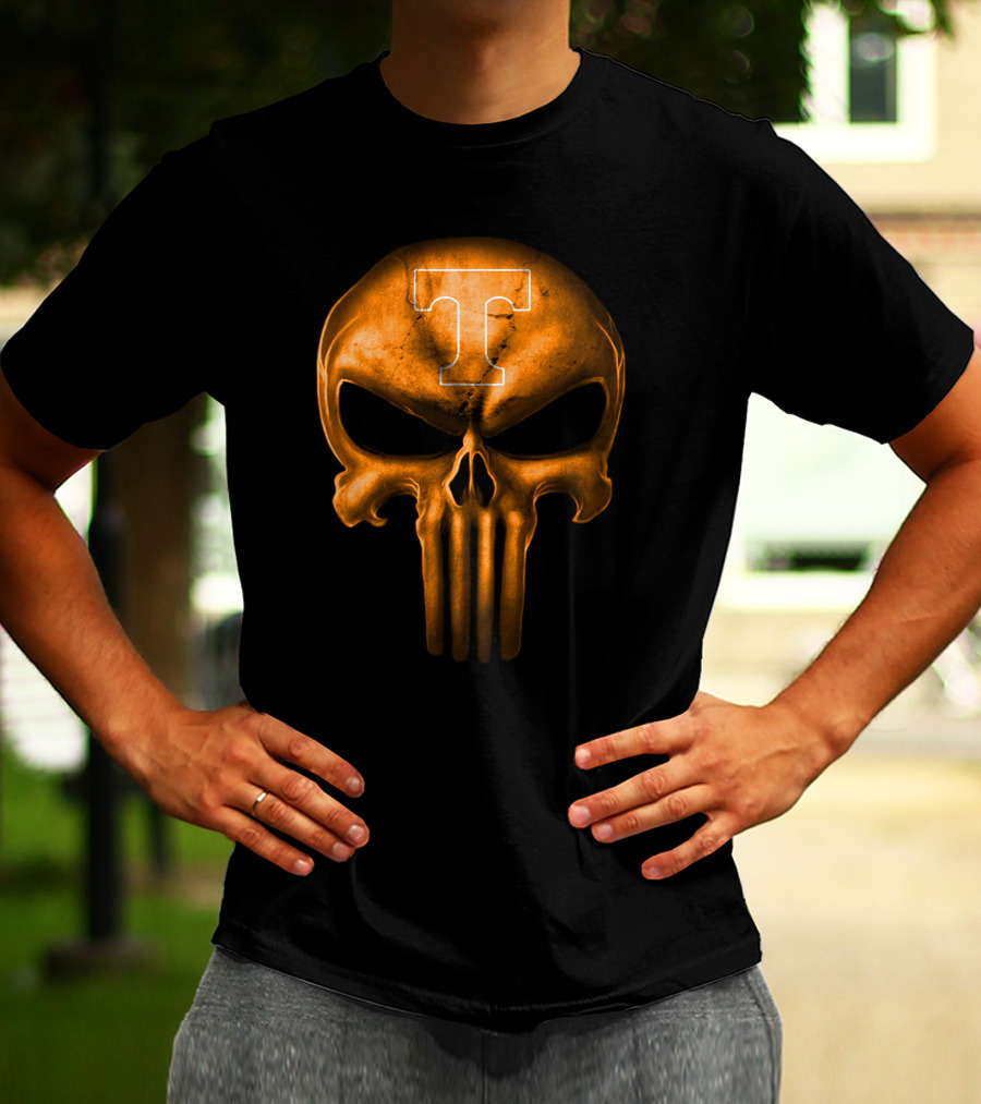 Tennessee Volunteers Skull Punisher Style T-Shirt