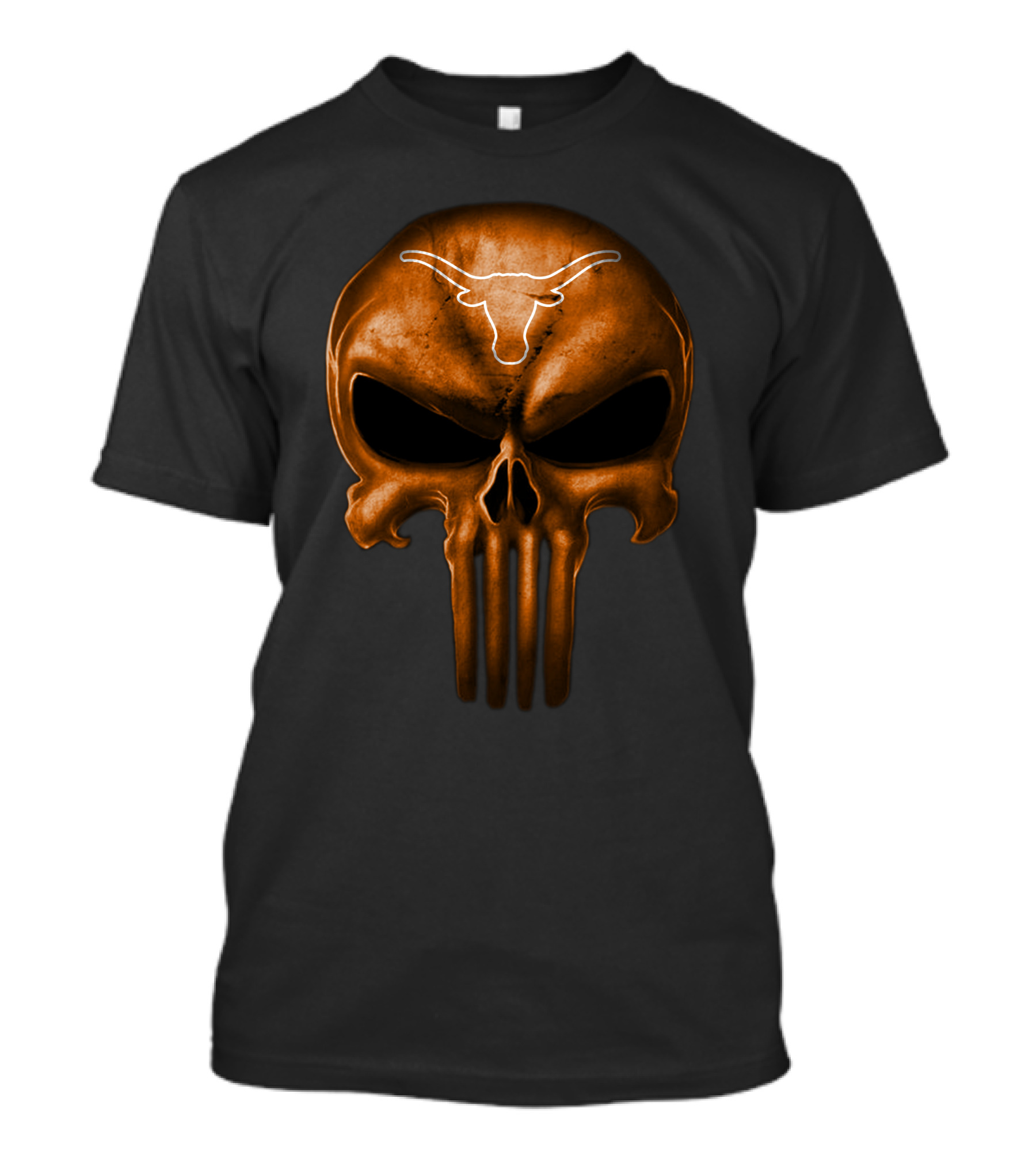 Texas Longhorns Punisher Skull T-Shirt