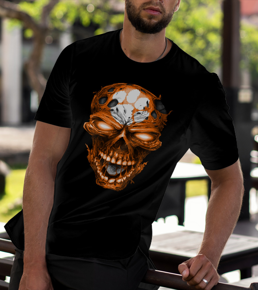 Clemson Tigers Skull Paws T-Shirt