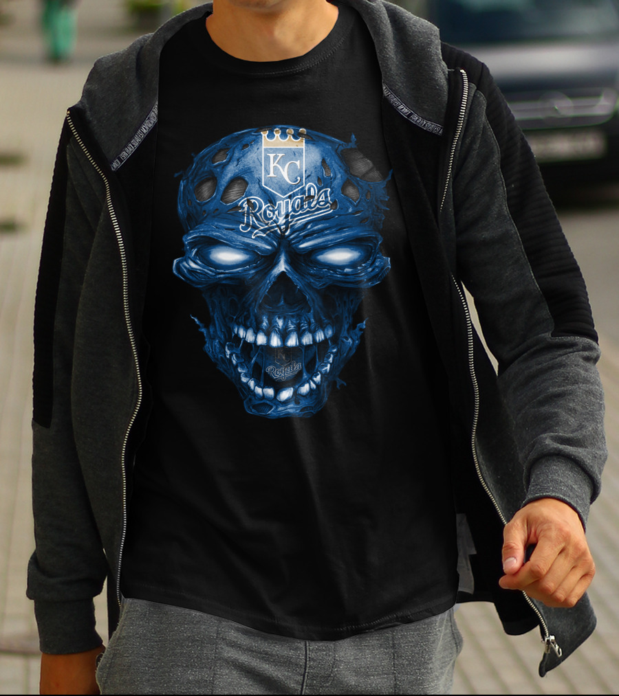 Kc Royals Skull With Team T-Shirt