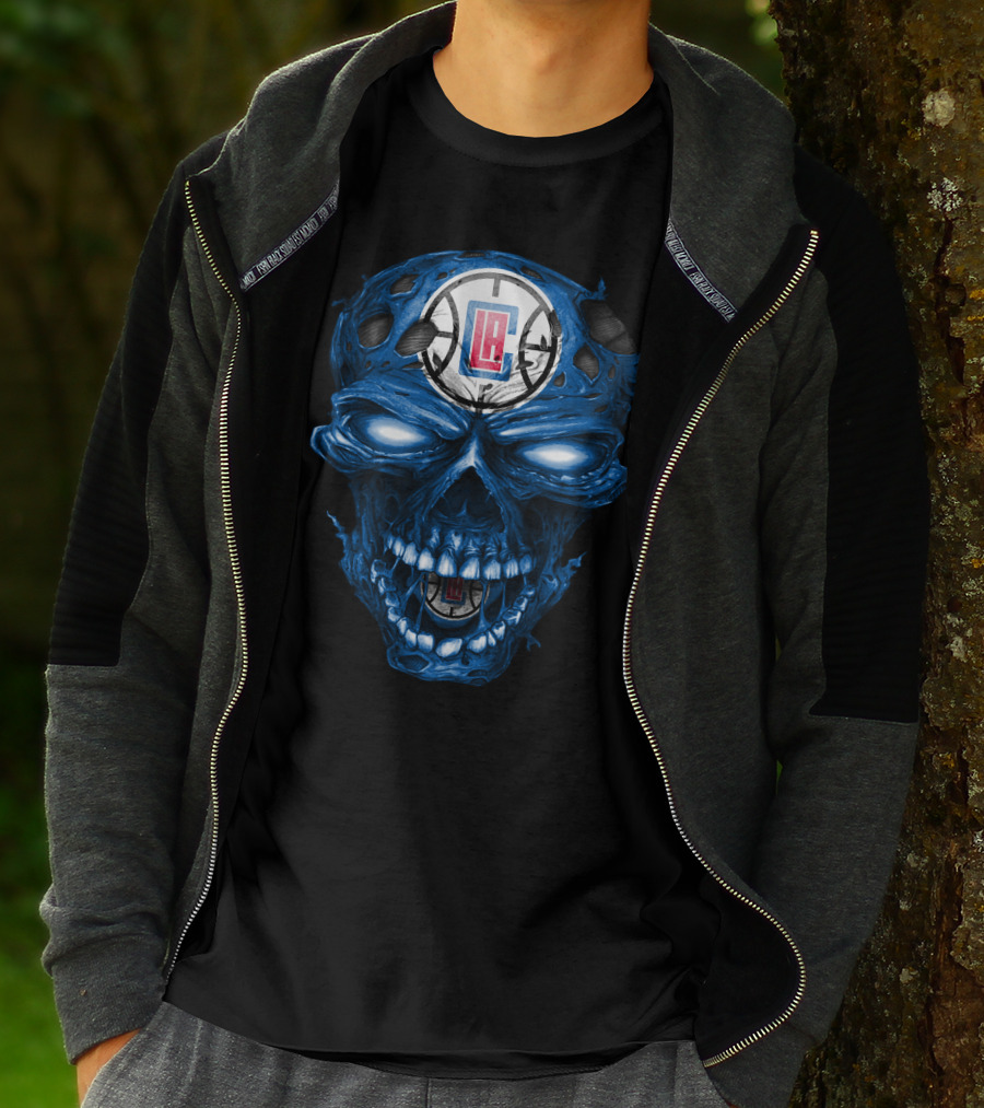 La Clippers Skull Basketball T-Shirt
