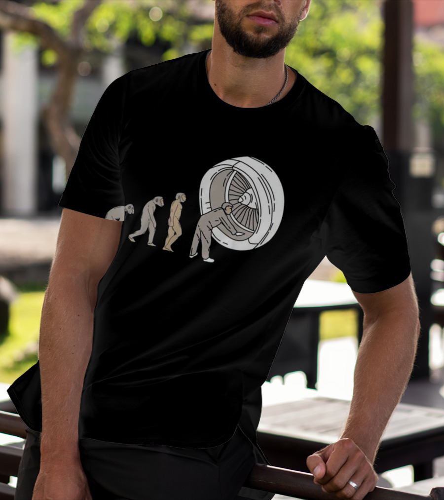 Evolution Of Airplane Mechanic Aircraft Maintenance T-Shirt