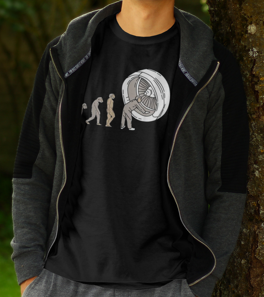 Evolution Of Airplane Mechanic Aircraft Maintenance T-Shirt