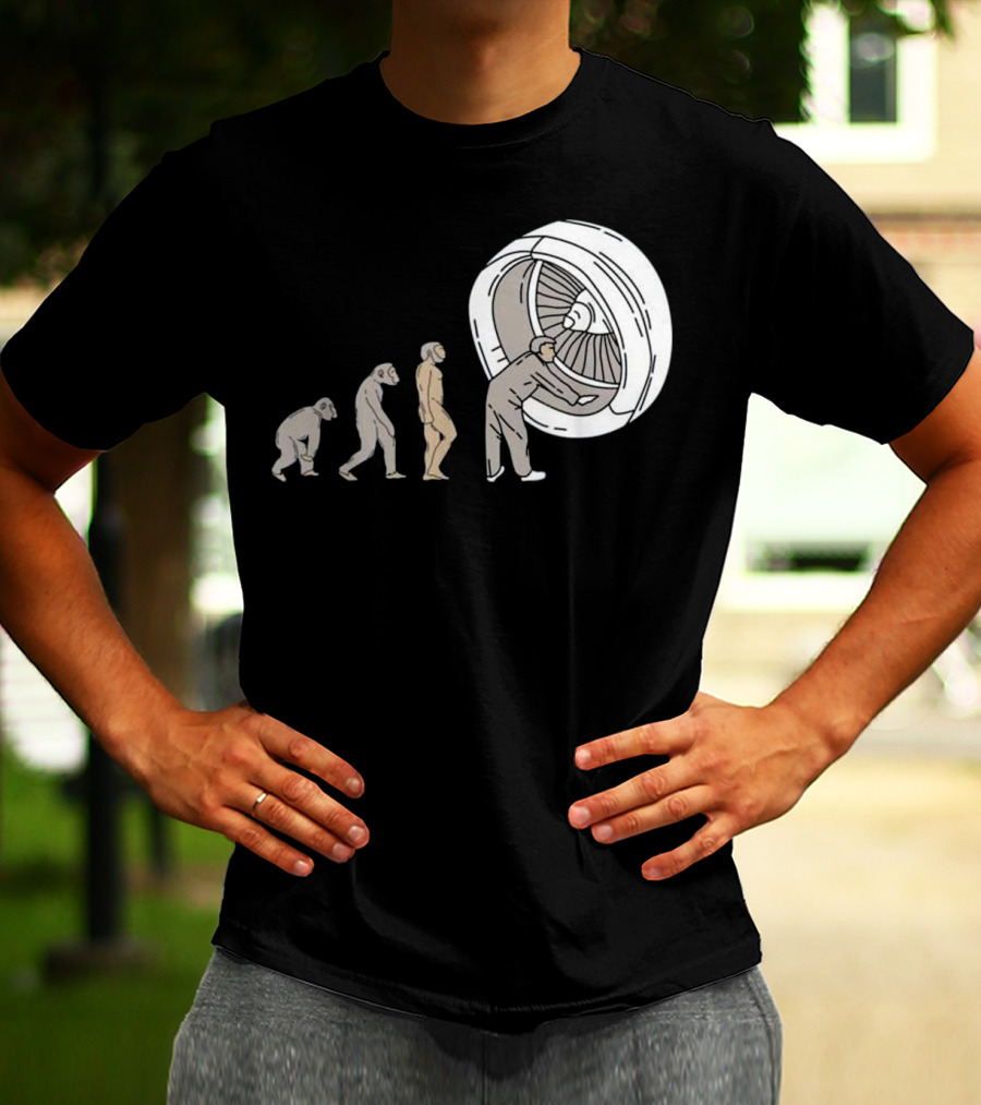 Evolution Of Airplane Mechanic Aircraft Maintenance T-Shirt