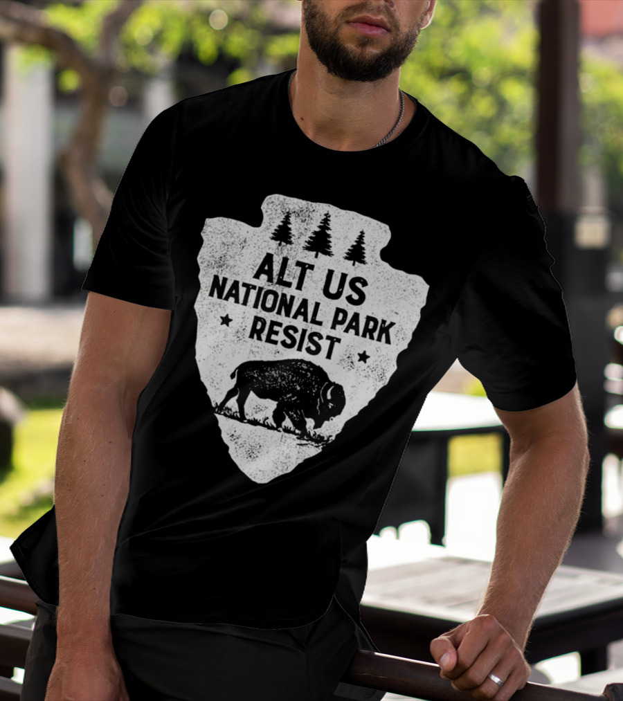 ALT US National Park Resist Bison Arrowhead Emblem T-Shirt