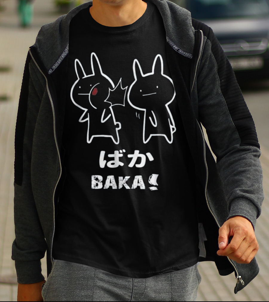 Baka Japanese Anime Rabbit Slap Manga Duo T-Shirt