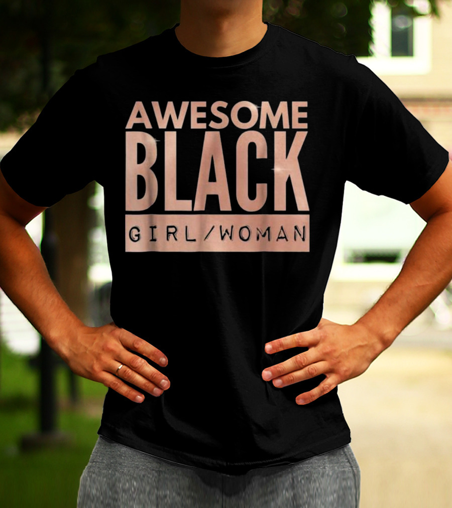 AWESOME BLACK GIRL WOMAN IN ROSE GOLD PROWD T-Shirt