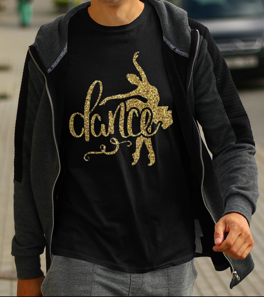 Gold Ballerina Dance Ballet T-Shirt