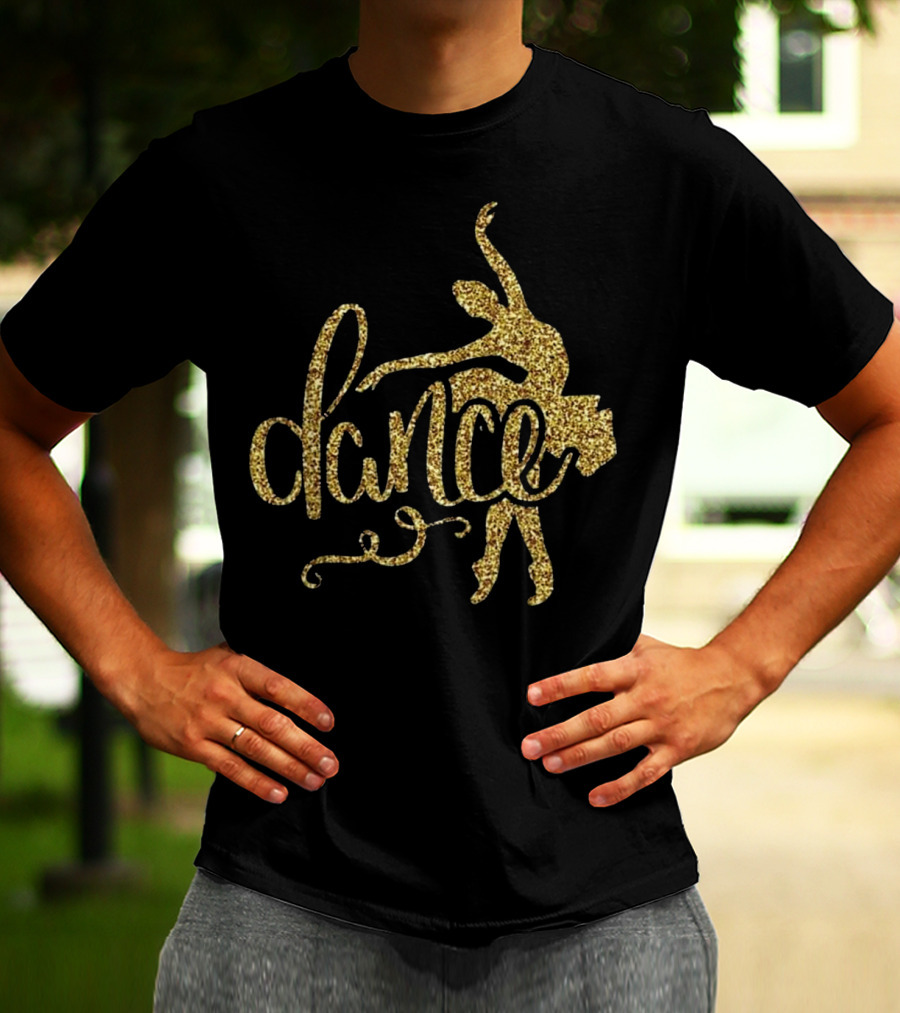 Gold Ballerina Dance Ballet T-Shirt